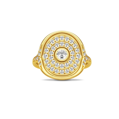 Billede af *Julie Sandlau Little Mermaid ring forgyldt sølv med kubisk zirkonia str. 54