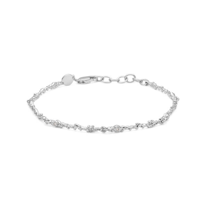 Billede af Studio Z "Silica" armbånd sølv m. cz (16-18 cm)
