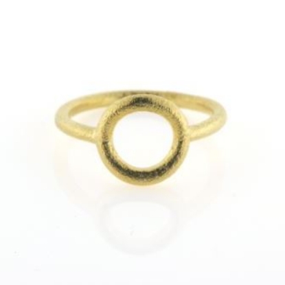 Billede af Ring Circles 11 mm. 925s forgyldt (overflade sand) 
