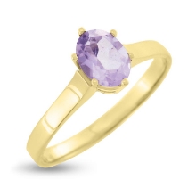 Billede af Ring "Glory" m. ægte ametyst 14 karat guld