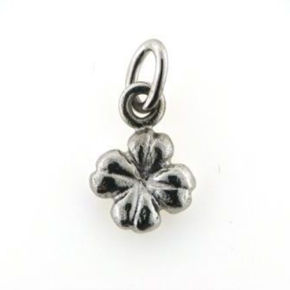 Billede af Vedhæng massiv firkløver,ovalt øsken, dia. 13,0 mm., tyk. 4,5 mm. 925s