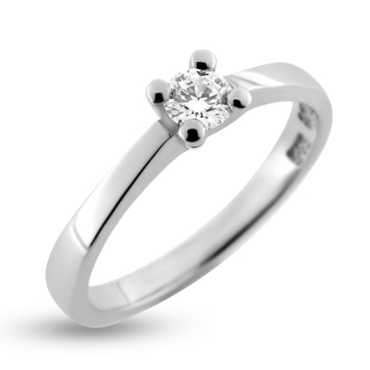 Billede af Ring 4 grabber, brillant 14 kt. hvg.