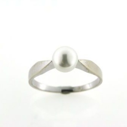 Billede af Ring 6-6½ m/m kulturperle 14 kt hvg