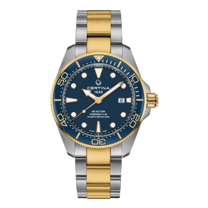 Billede af Certina DS Action Diver Powermatic Bi-colour blå skive 30bar safirglas 43mm