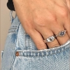 Billede af *Studio Z "Magma" ring sølv m. blå cz (str. 54)