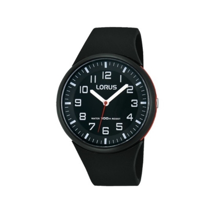 Billede af Lorus Sports ur sort plastik silikonerem 10 bar 38mm