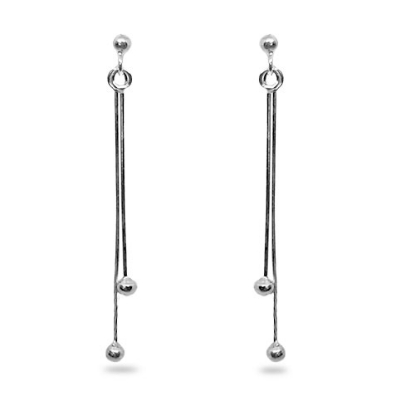 Billede af Classic by Pind ørehænger sølv pinde m kugle