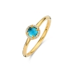Billede af Spirit Icons Euphoria Blue ring forgyldt sølv m. krystal + cz (str. 58)