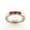 Billede af Alliancering 3 rubiner a ca. 0,10 ct. 14 kt.