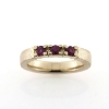 Billede af Alliancering 3 rubiner a ca. 0,10 ct. 14 kt.