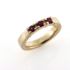 Billede af Alliancering 3 rubiner a ca. 0,10 ct. 14 kt.