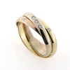 Billede af Ring 3 i en, 3,0 mm. 5 brillanter a 0,02 w/vs. 14 kt. (-59)