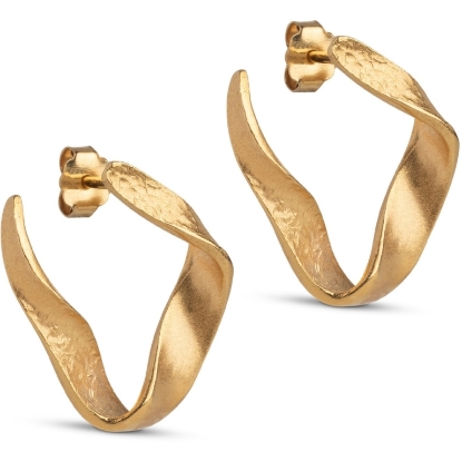 Billede af ENAMEL Copenhagen Dalia øreringe forgyldt sølv