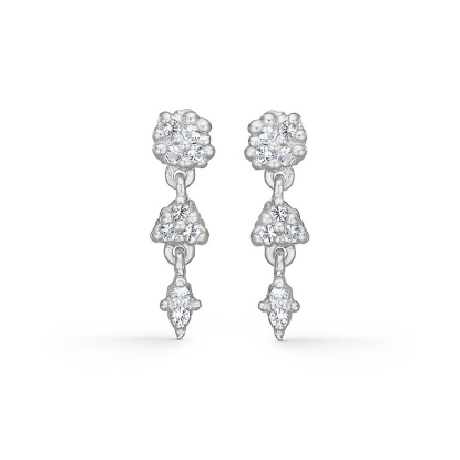 Billede af *Studio Z "Cluster" øreringe sølv m. cz