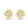 Billede af Ørestikker "Pearly Flowers" 8 karat guld