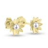 Billede af Ørestikker "Pearly Flowers" 8 karat guld