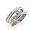 Billede af Dobbelt ring, 9 brillanter 14 kt. hvg. 