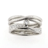Billede af Dobbelt ring, 9 brillanter 14 kt. hvg. 