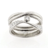 Billede af Dobbelt ring, 9 brillanter 14 kt. hvg. 