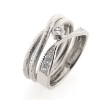 Billede af Dobbelt ring, 9 brillanter 14 kt. hvg. 