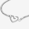 Billede af Pandora Moments Slangekædearmbånd med hjertelås (20cm)