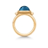 Billede af Julie Sandlau Prime Sapphire Blue ring forgyldt sølv safirblå krystal cz str. 48-60
