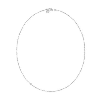 Billede af Julie Sandlau halskæde sølv rhod cz 40-80 cm. Priser fra
