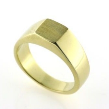 Billede af Herrering massiv, plade 7,5*7,5 mm. 14 kt. Billede af Herrering massiv, plade 7,5*7,5 mm. 14 kt.