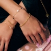 Billede af WiOGA Siwa armbånd forgyldt sølv (17-18,5cm)
