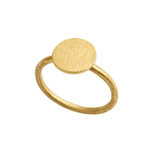 Billede af Susanne Friis Bjørner Ring sølv forgyldt mat mønt 10 mm str. 59