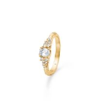 Billede af Studio Z "Fragments" ring forgyldt sølv m. cz (str. 54)