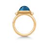 Billede af Julie Sandlau Prime Sapphire Blue ring forgyldt sølv safirblå krystal cz str. 48-60