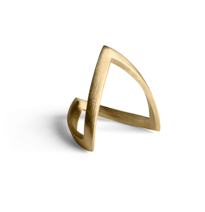 Billede af Jane Kønig V ring sølv forgyldt (str. 46-60)
