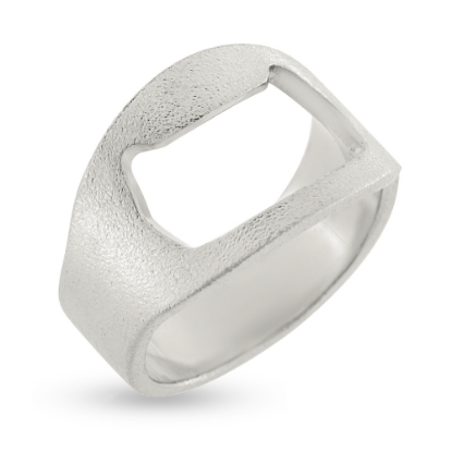 Billede af Herrering "oplukker" kapselåbner, massiv 925s OBS ! Vil få mærker hvis den bliver brugt til oplukker !