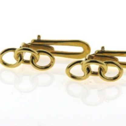 Billede af Loge kjoleknapper, lg. 12,5 mm. 925s. forgyldt - 8 kt. - 14 kt.