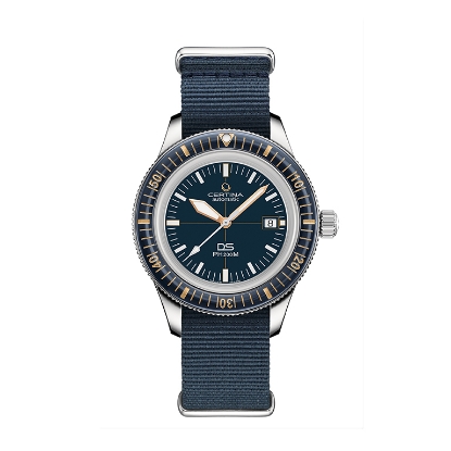 Billede af Certina DS PH200M Automatic herreur stål blå natorem safirglas 42,80mm