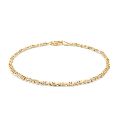 Billede af Mads Z armbånd 8 kt. guld m. cz (19 cm)