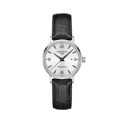 Billede af *Certina Urban DS Caimano dameur stål sort læderrem safirglas dato