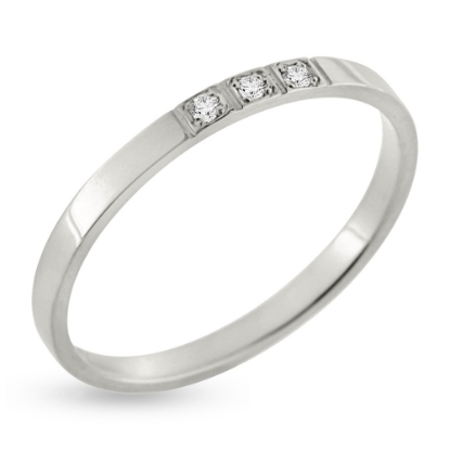 Billede af Alliancering 14 kt. hvg. 3* 0,01 w/vs. (br. 1,8 mm.)
