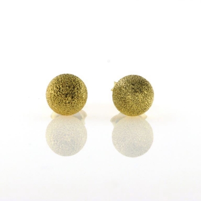 Billede af Ørestik sølv forg halvkugle 5 mm frostet overflade