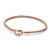 Billede af Pandora Moments armbånd rosaforgyldt metalblanding m. hjertelås (23 cm)
