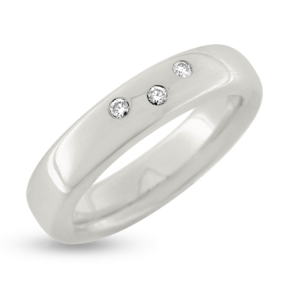 Billede af Ring 3 brill. a 0,01 w/vs. i stjernedrys 14 kt. hvg. str. -59