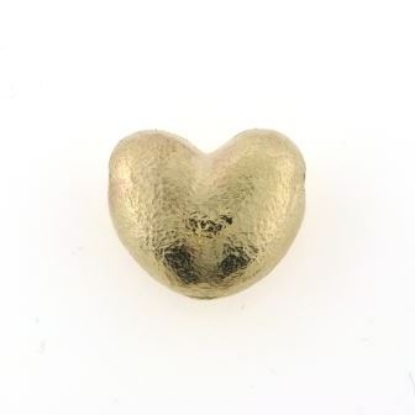 Billede af Lås hjerte, hamret 925s. forgyldt