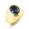 Billede af Ring m. oval syn. sten 10*8 mm. 8 kt.
