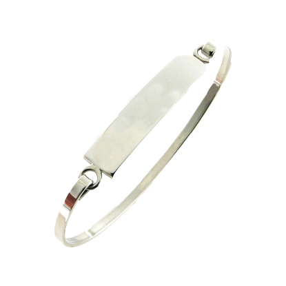 Billede af By Pind armring sølv med plade 