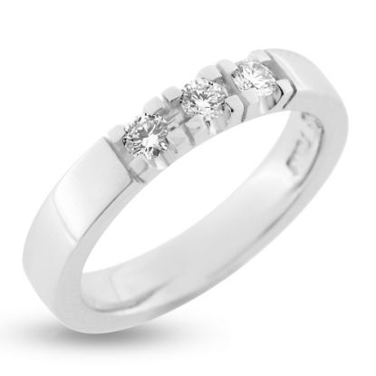 Billede af Allia. ring, 3* 0,10 w/pi. sølv 925s. (br. 3,7-tk. 2,2 mm.)