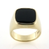 Billede af Ring, herrering med onyx sten, 8 kt.