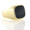 Billede af Ring, herrering med onyx sten, 8 kt.