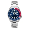 Billede af Seiko 5 Sports Automatic herreur stål lænke Pepsi urskive 42,5mm mineralglas 100m