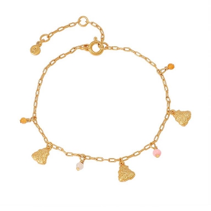 Billede af Hultquist Coralie armbånd forgyldt sølv m. fvp (16+3cm)